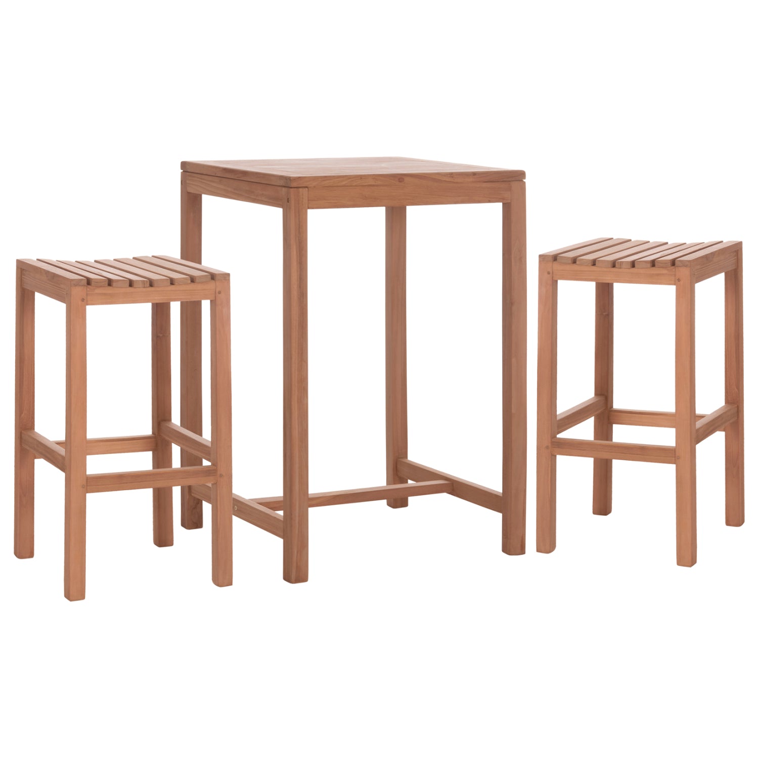 ΣΕΤ ΤΡΑΠΕΖΙ ΜΕ 2 ΣΚΑΜΠΟ ΜΠΑΡ PRESSCOT HM10918 ΞΥΛΟ TEAK ΣΕ ΦΥΣΙΚΟ ΧΡΩΜΑ