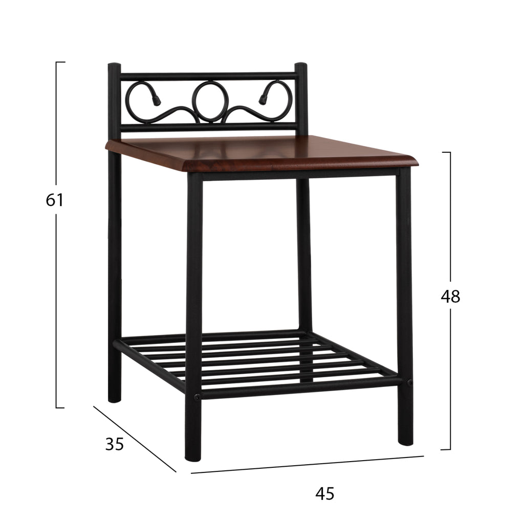 ΣΕΤ ΥΠΝΟΔΩΜΑΤΙΟΥ ΜΕ ΣΤΡΩΜΑ 3ΤΜΧ HM11217 RUBBERWOOD-ΜΕΤΑΛΛΟ