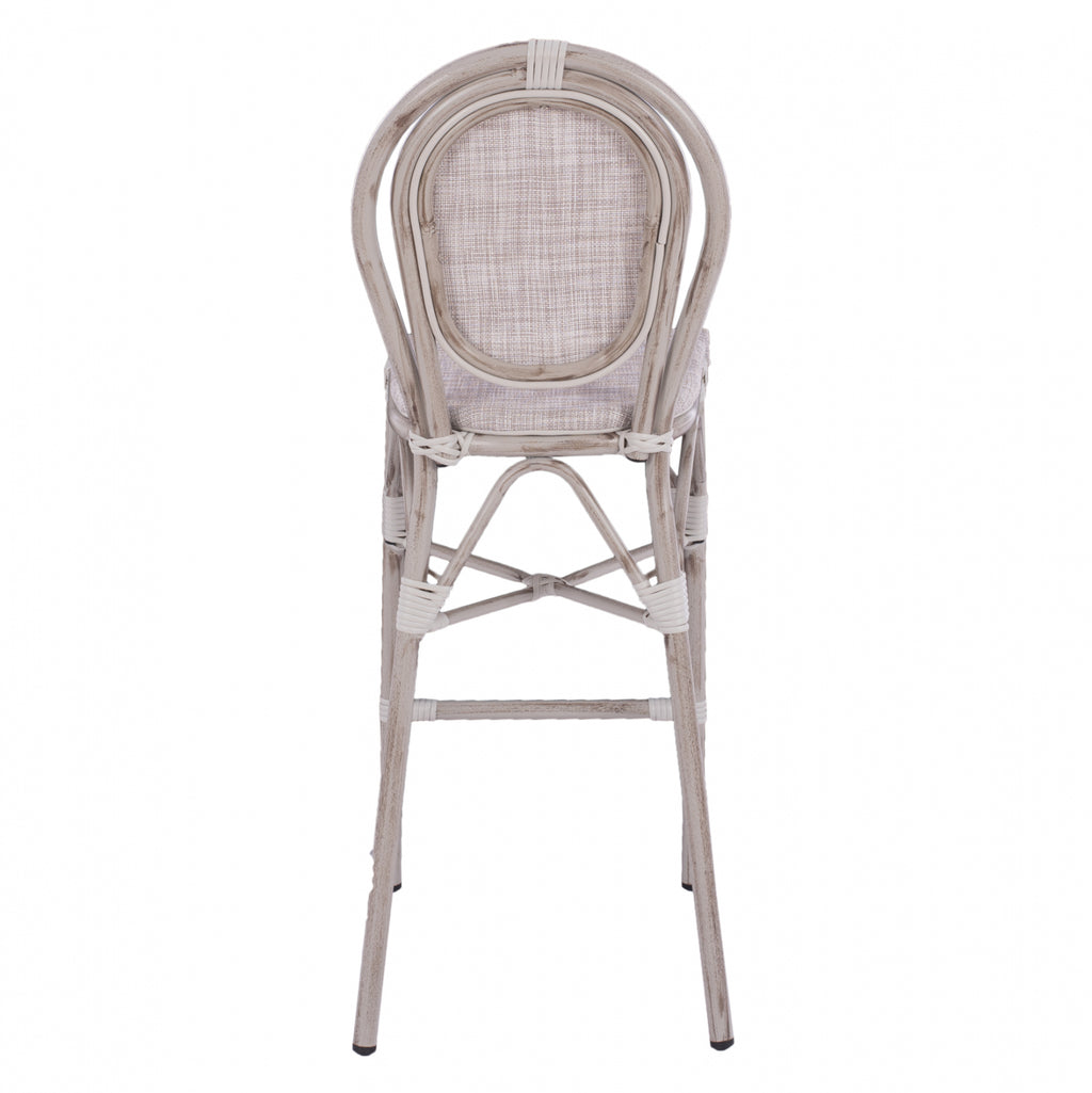 ΣΚΑΜΠΩ ΑΛΟΥΜΙΝΙΟΥ BAMBOO LOOK ΠΑΤΙΝΑ ΛΕΥΚΟ ΜΕ TEXTLINE HM5110 41x52x116 εκ.