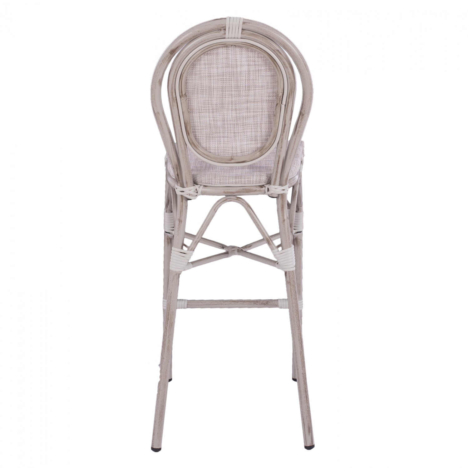 ΣΚΑΜΠΩ ΑΛΟΥΜΙΝΙΟΥ BAMBOO LOOK ΠΑΤΙΝΑ ΛΕΥΚΟ ΜΕ TEXTLINE HM5110 41x52x116 εκ.