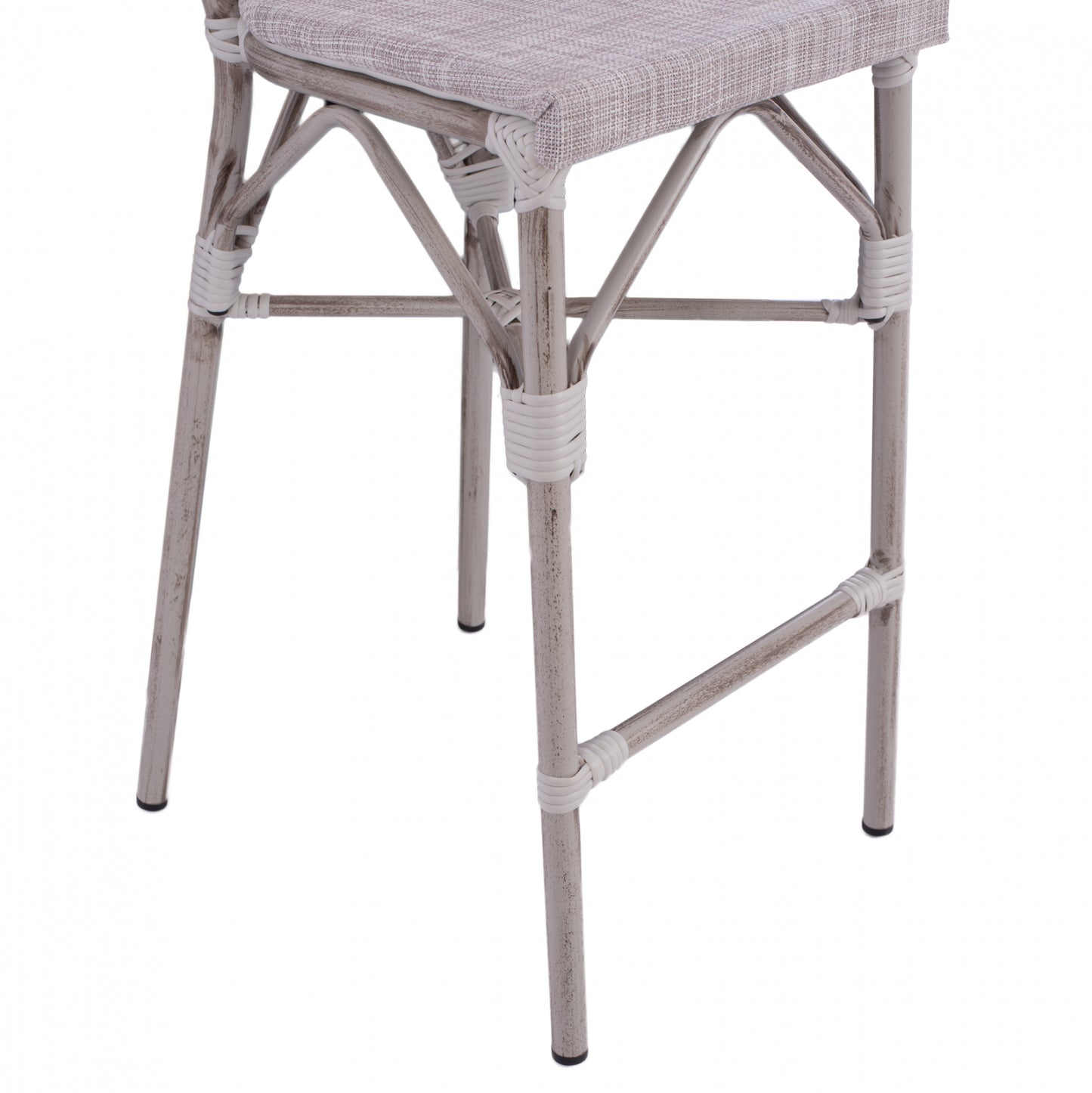 ΣΚΑΜΠΩ ΑΛΟΥΜΙΝΙΟΥ BAMBOO LOOK ΠΑΤΙΝΑ ΛΕΥΚΟ ΜΕ TEXTLINE HM5110 41x52x116 εκ.
