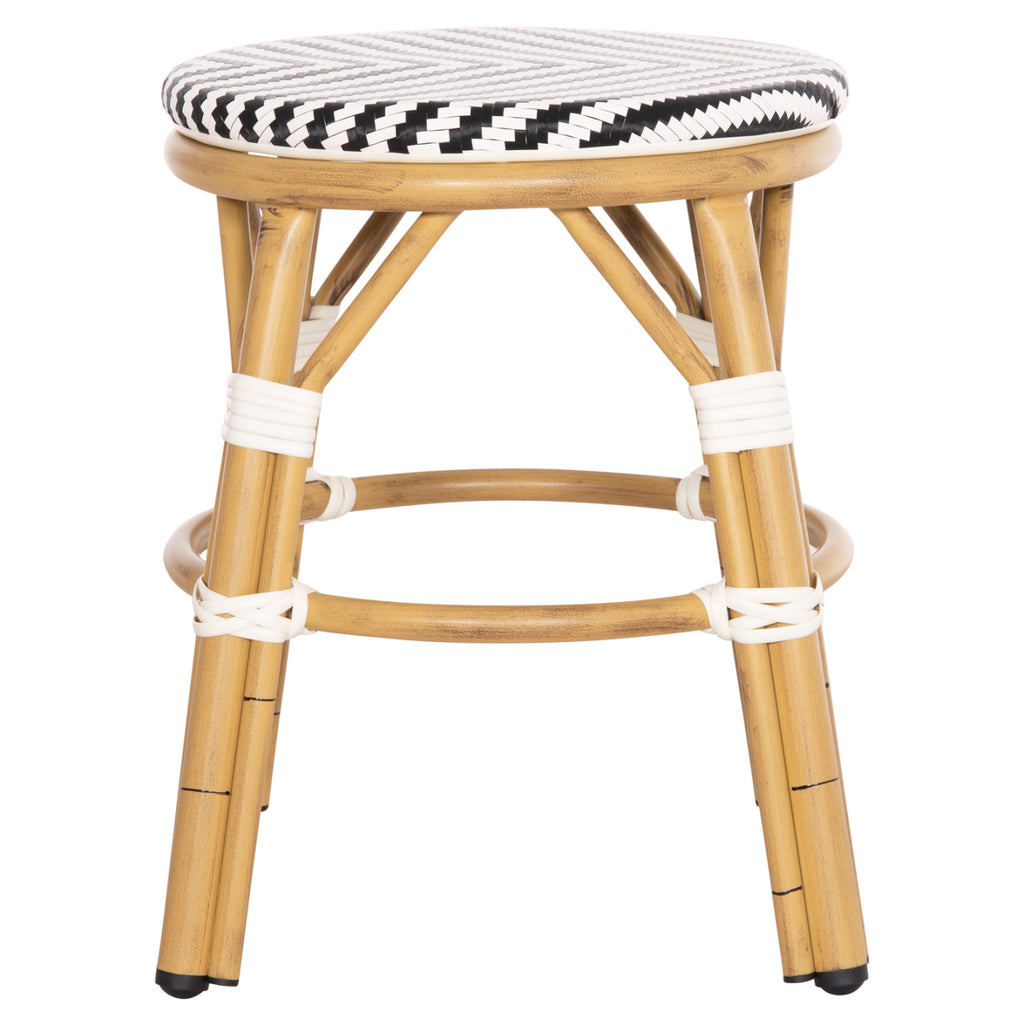 ΣΚΑΜΠΟ ΑΛΟΥΜΙΝΙΟΥ CHINO HM6285.03 BAMBOO LOOK-TEXTILENE ΛΕΥΚΟ-ΜΑΥΡΟ Φ36x46Υεκ.