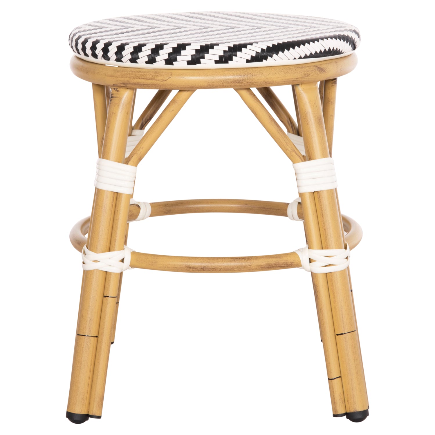 ΣΚΑΜΠΟ ΑΛΟΥΜΙΝΙΟΥ CHINO HM6285.03 BAMBOO LOOK-TEXTILENE ΛΕΥΚΟ-ΜΑΥΡΟ Φ36x46Υεκ.