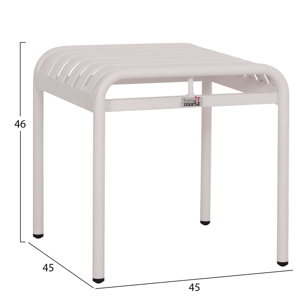 ΣΚΑΜΠΟ ΑΛΟΥΜΙΝΙΟΥ RACHEL HM6340.02 ΛΕΥΚΟ 45x45x46Υεκ.