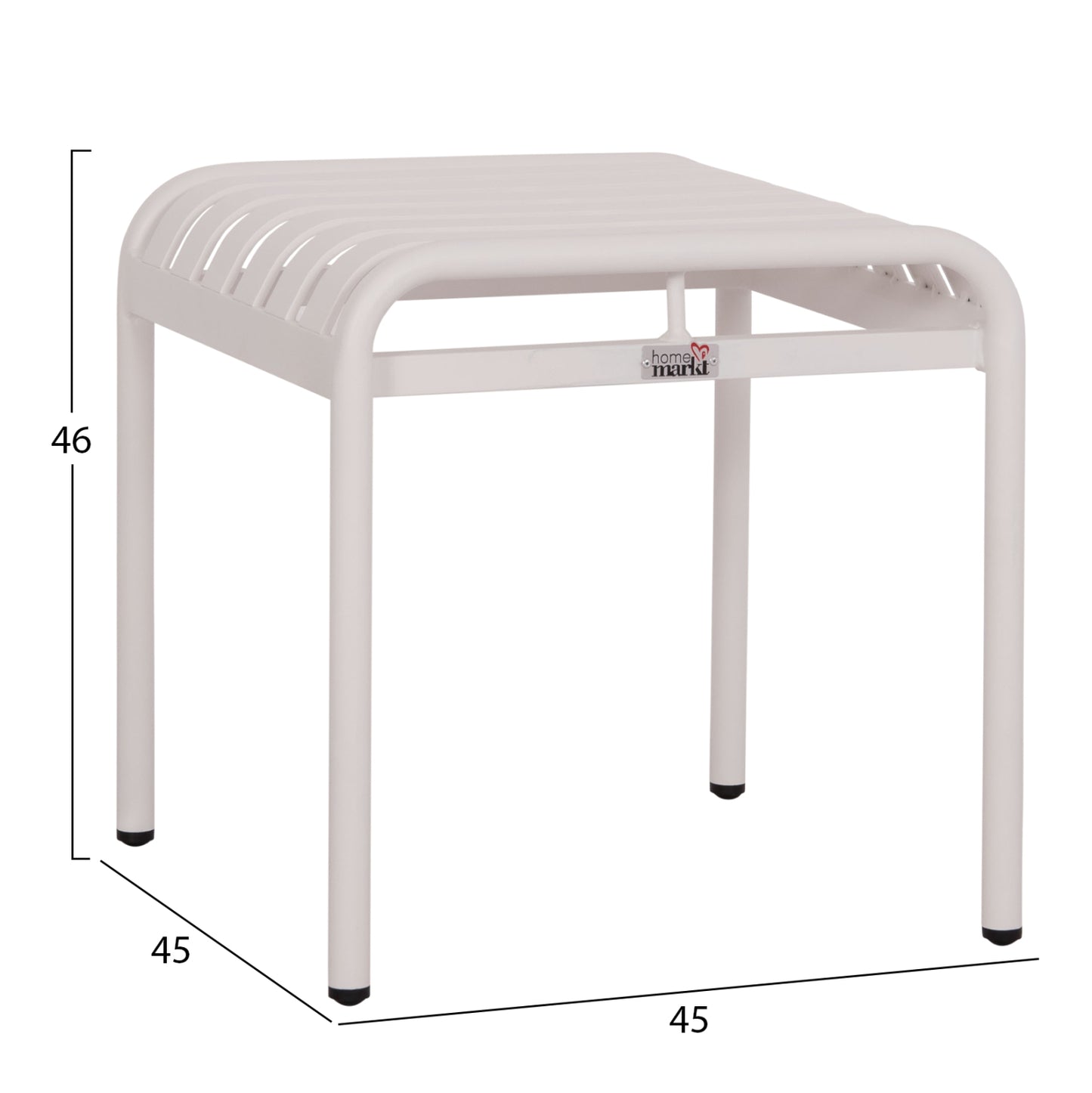 ΣΚΑΜΠΟ ΑΛΟΥΜΙΝΙΟΥ RACHEL HM6340.02 ΛΕΥΚΟ 45x45x46Υεκ.