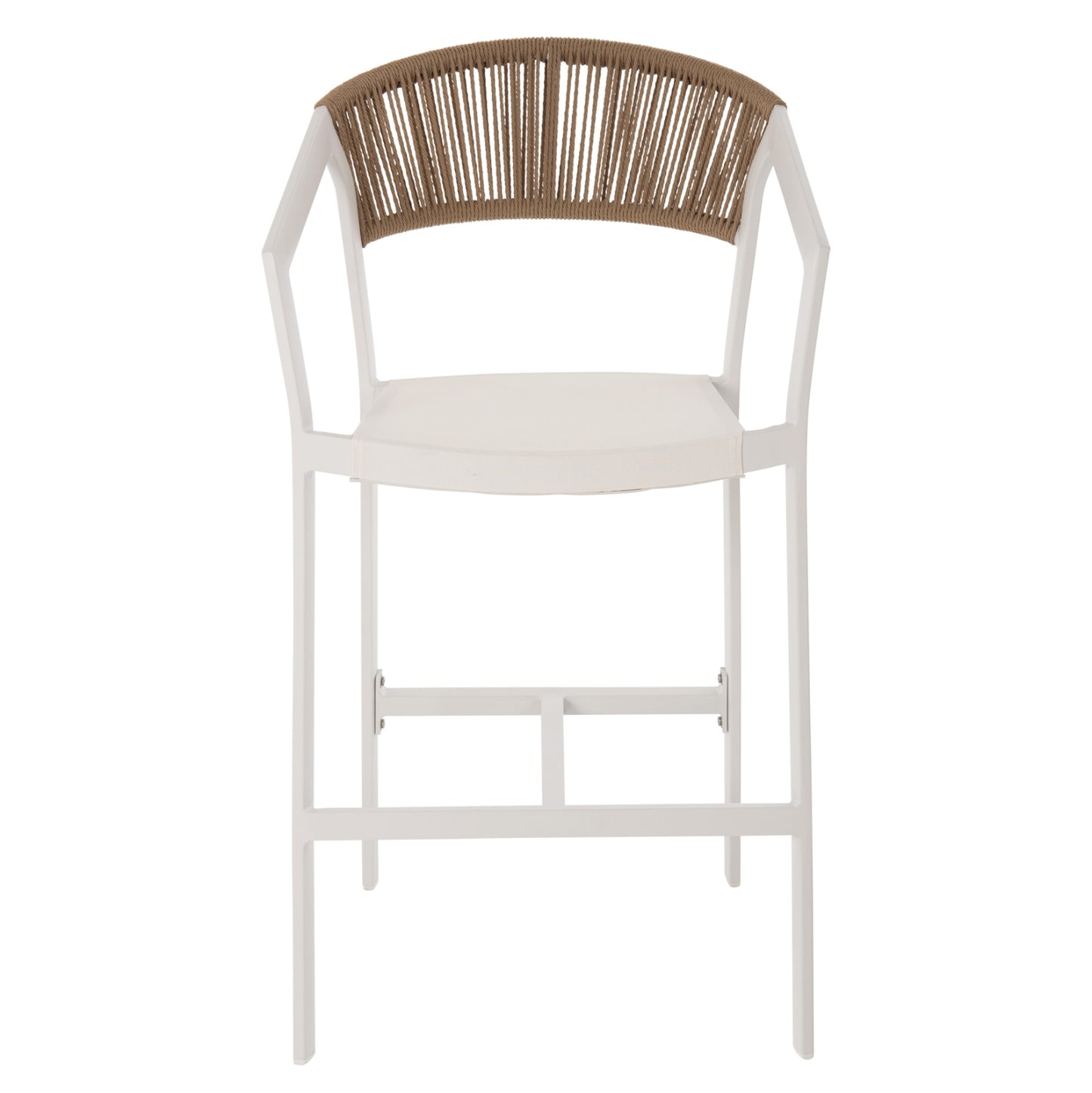 ΣΚΑΜΠΟ ΑΛΟΥΜΙΝΙΟΥ MIRI ΛΕΥΚΟ HM5892.32 ΜΕΣ. ΥΨΟΥΣ-ΜE RATTAN & TEXTILENE 57x57x99,5Yεκ.