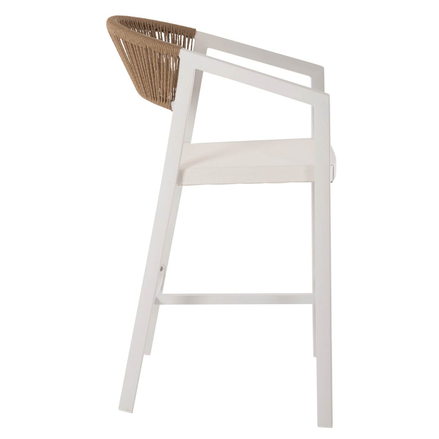ΣΚΑΜΠΟ ΑΛΟΥΜΙΝΙΟΥ MIRI ΛΕΥΚΟ HM5892.32 ΜΕΣ. ΥΨΟΥΣ-ΜE RATTAN & TEXTILENE 57x57x99,5Yεκ.