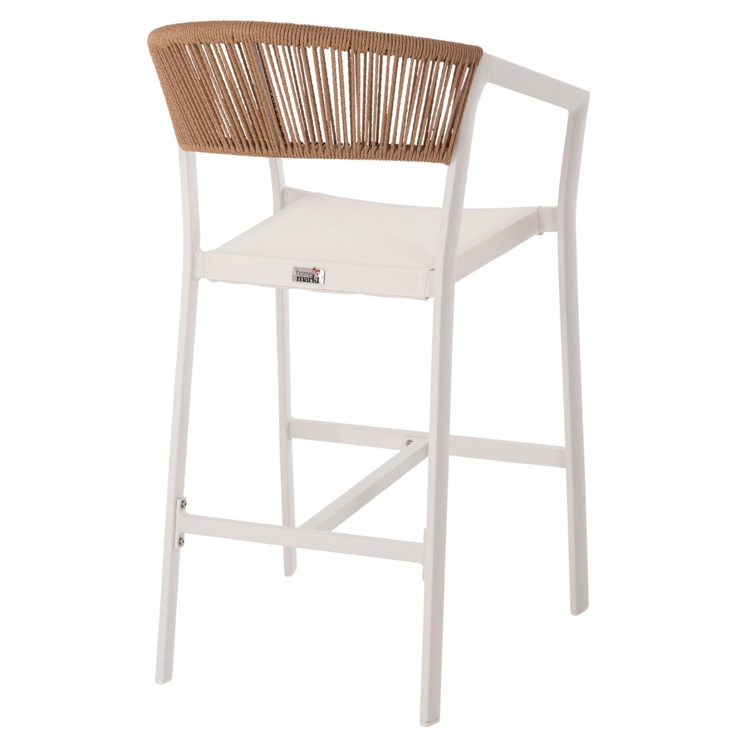 ΣΚΑΜΠΟ ΑΛΟΥΜΙΝΙΟΥ MIRI ΛΕΥΚΟ HM5892.32 ΜΕΣ. ΥΨΟΥΣ-ΜE RATTAN & TEXTILENE 57x57x99,5Yεκ.