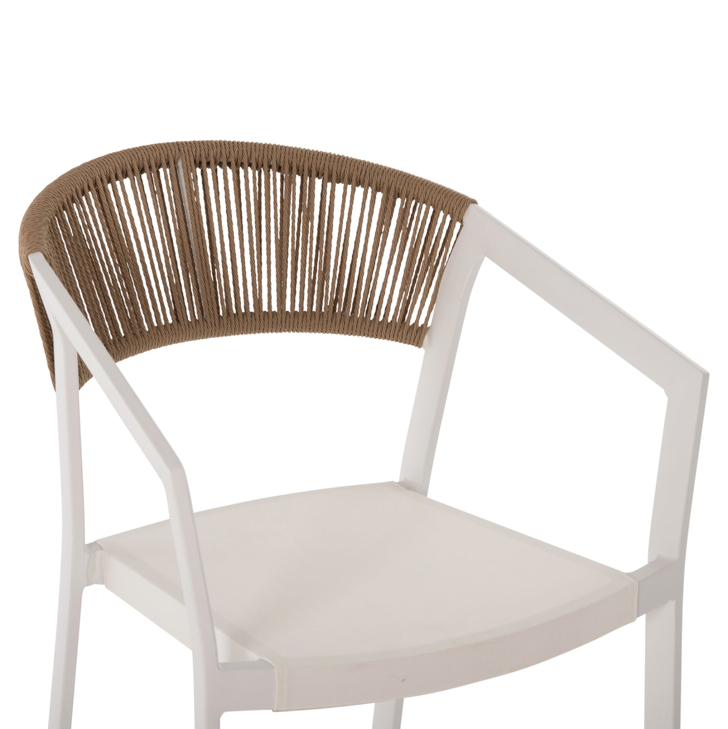 ΣΚΑΜΠΟ ΑΛΟΥΜΙΝΙΟΥ MIRI ΛΕΥΚΟ HM5892.32 ΜΕΣ. ΥΨΟΥΣ-ΜE RATTAN & TEXTILENE 57x57x99,5Yεκ.