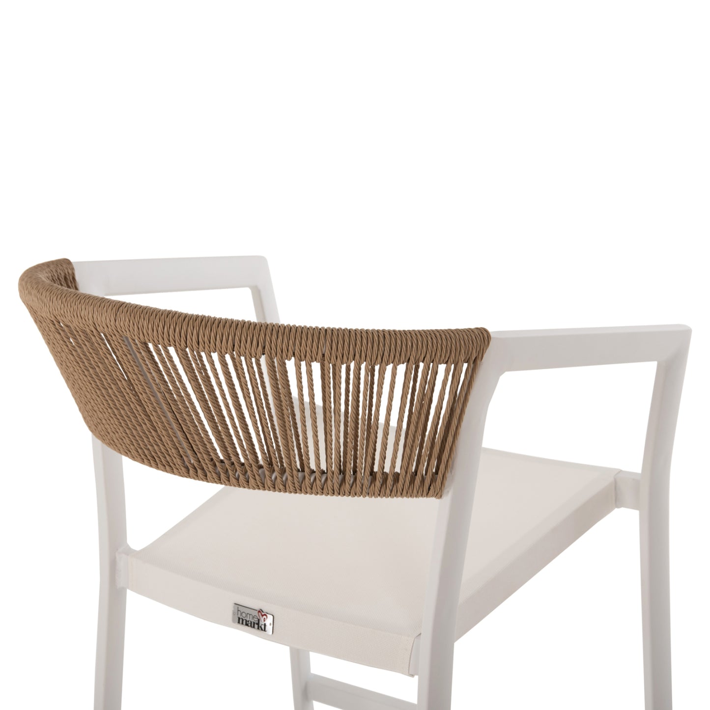 ΣΚΑΜΠΟ ΑΛΟΥΜΙΝΙΟΥ MIRI ΛΕΥΚΟ HM5892.32 ΜΕΣ. ΥΨΟΥΣ-ΜE RATTAN & TEXTILENE 57x57x99,5Yεκ.