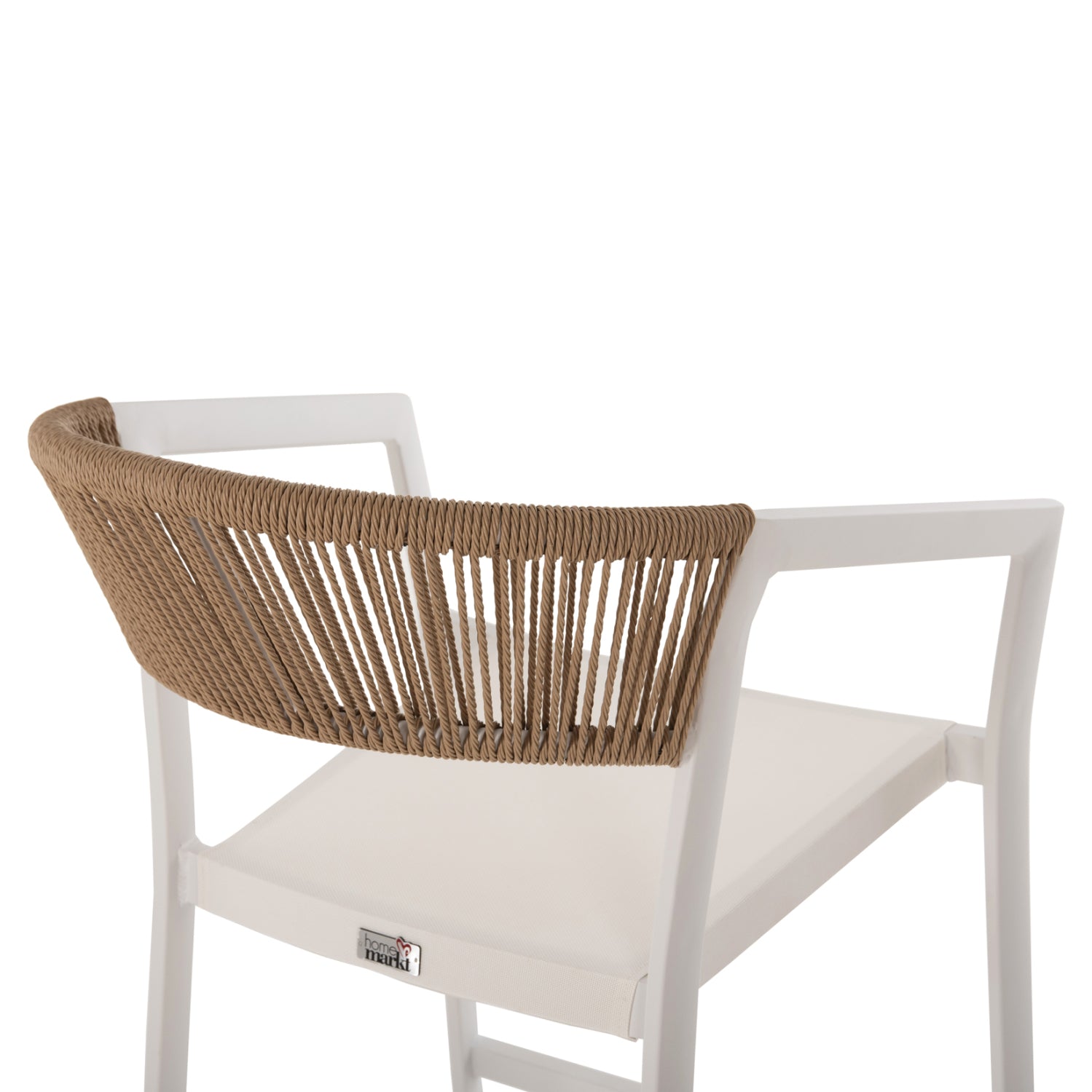 ΣΚΑΜΠΟ ΑΛΟΥΜΙΝΙΟΥ MIRI ΛΕΥΚΟ HM5892.32 ΜΕΣ. ΥΨΟΥΣ-ΜE RATTAN & TEXTILENE 57x57x99,5Yεκ.