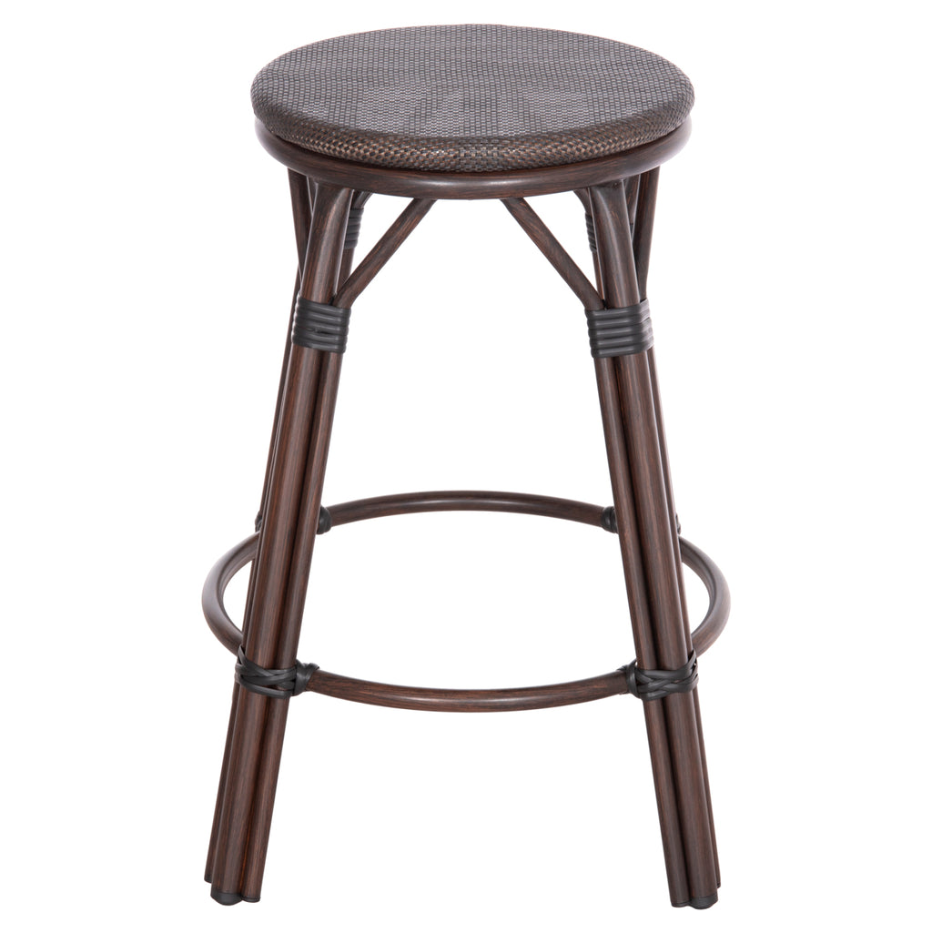 ΣΚΑΜΠΟ ΑΛΟΥΜΙΝΙΟΥ ΜΕΣ.ΥΨΟΥΣ CHINO HM6286.01 BAMBOO LOOK & TEXTILENE ΚΑΦΕ 43x43x65Υεκ