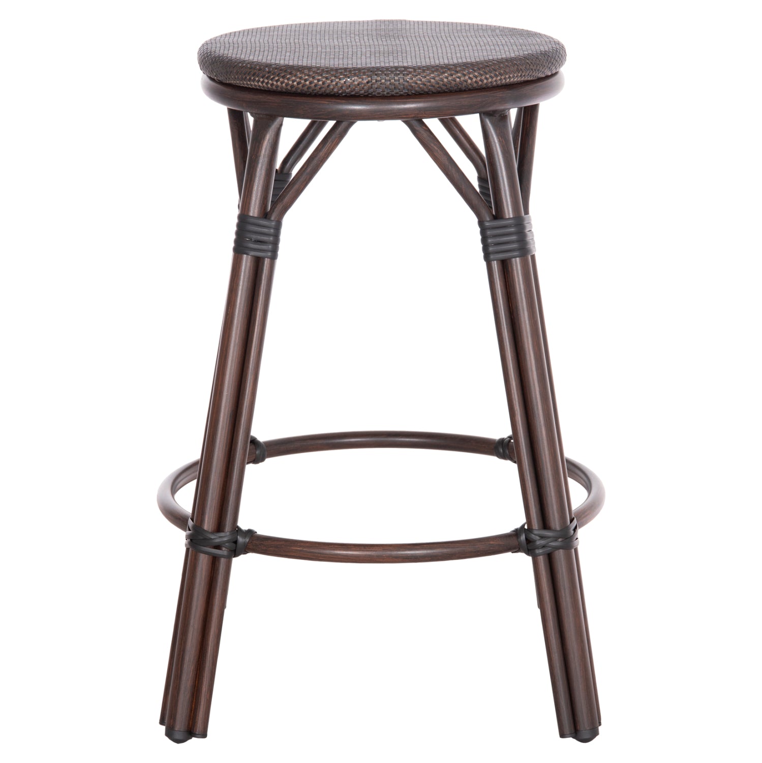 ΣΚΑΜΠΟ ΑΛΟΥΜΙΝΙΟΥ ΜΕΣ.ΥΨΟΥΣ CHINO HM6286.01 BAMBOO LOOK & TEXTILENE ΚΑΦΕ 43x43x65Υεκ