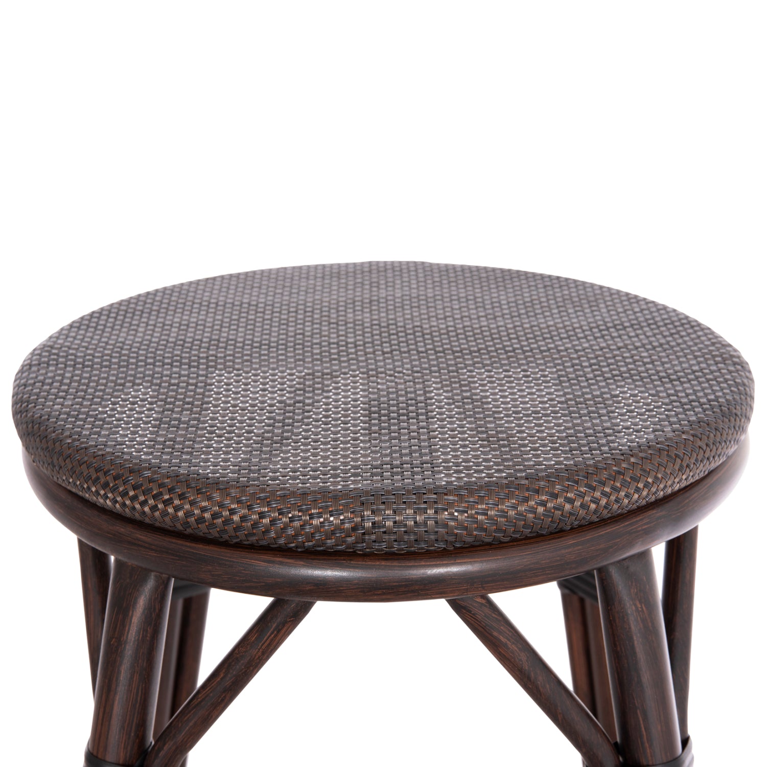 ΣΚΑΜΠΟ ΑΛΟΥΜΙΝΙΟΥ ΜΕΣ.ΥΨΟΥΣ CHINO HM6286.01 BAMBOO LOOK & TEXTILENE ΚΑΦΕ 43x43x65Υεκ