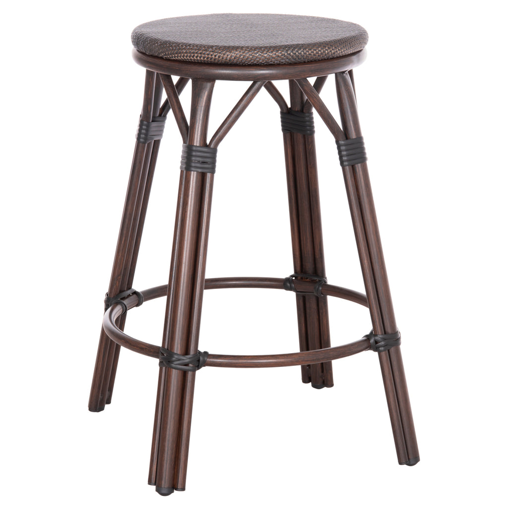 ΣΚΑΜΠΟ ΑΛΟΥΜΙΝΙΟΥ ΜΕΣ.ΥΨΟΥΣ CHINO HM6286.01 BAMBOO LOOK & TEXTILENE ΚΑΦΕ 43x43x65Υεκ