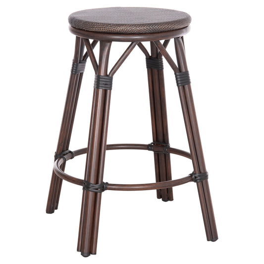 ΣΚΑΜΠΟ ΑΛΟΥΜΙΝΙΟΥ ΜΕΣ.ΥΨΟΥΣ CHINO HM6286.01 BAMBOO LOOK & TEXTILENE ΚΑΦΕ 43x43x65Υεκ