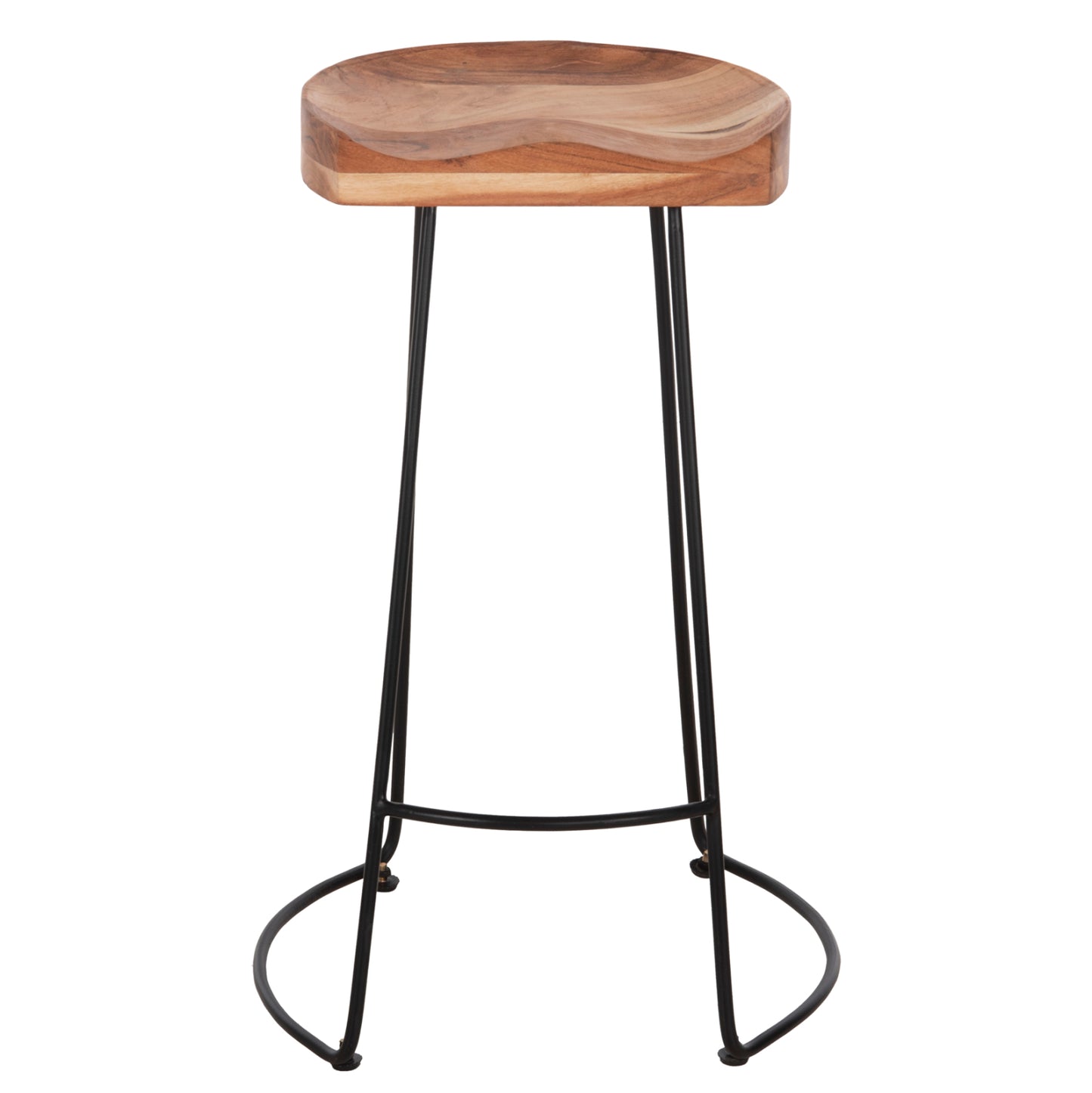 ΣΚΑΜΠΟ BAR ELEANOR HM8363.11 ΜΑΣΙΦ ΞΥΛΟ ΑΚΑΚΙΑΣ-ΜΕΤΑΛΛΟ 50x43x78Υεκ.