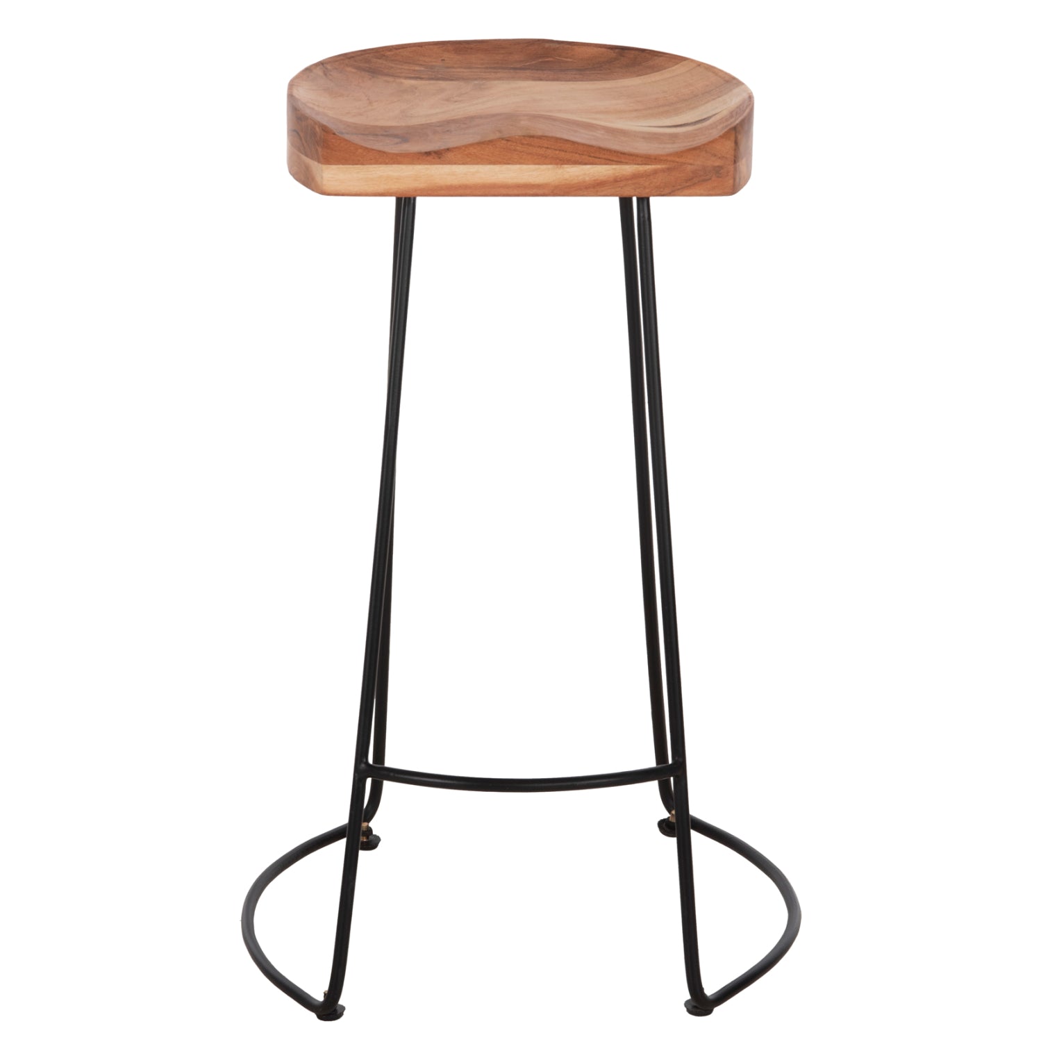 ΣΚΑΜΠΟ BAR ELEANOR HM8363.11 ΜΑΣΙΦ ΞΥΛΟ ΑΚΑΚΙΑΣ-ΜΕΤΑΛΛΟ 50x43x78Υεκ.