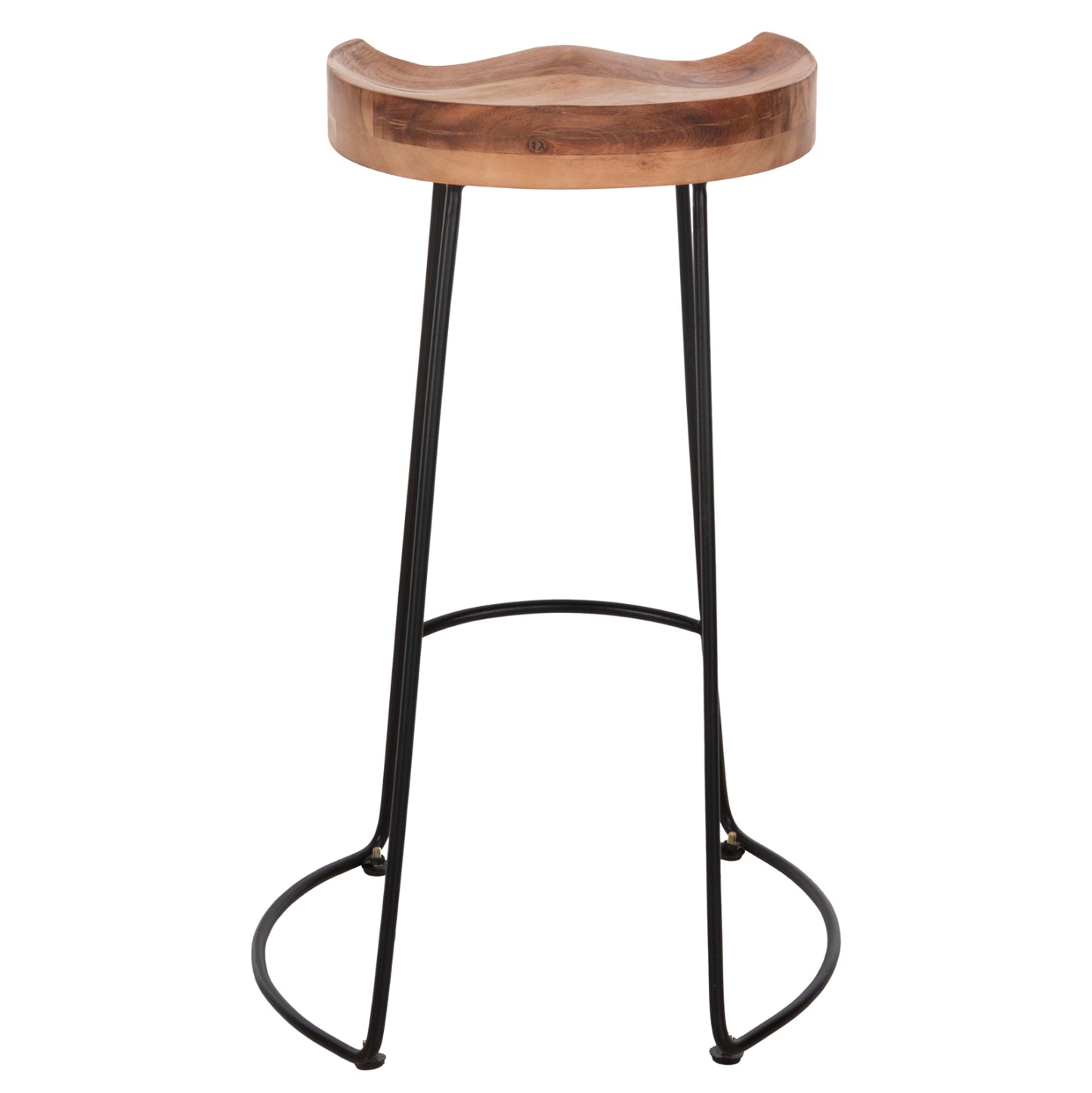 ΣΚΑΜΠΟ BAR ELEANOR HM8363.11 ΜΑΣΙΦ ΞΥΛΟ ΑΚΑΚΙΑΣ-ΜΕΤΑΛΛΟ 50x43x78Υεκ.