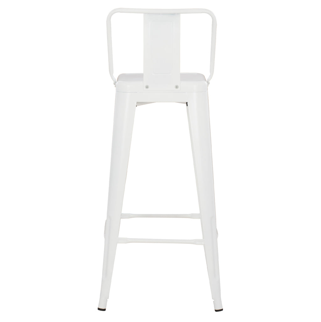ΣΚΑΜΠΟ BAR ME ΠΛΑΤΗ ΜΕΤΑΛΛΙΚΟ MELITA-PRO HM8643.41 ΛΕΥΚΟ ΜΑΤ 42x42x100Υεκ.