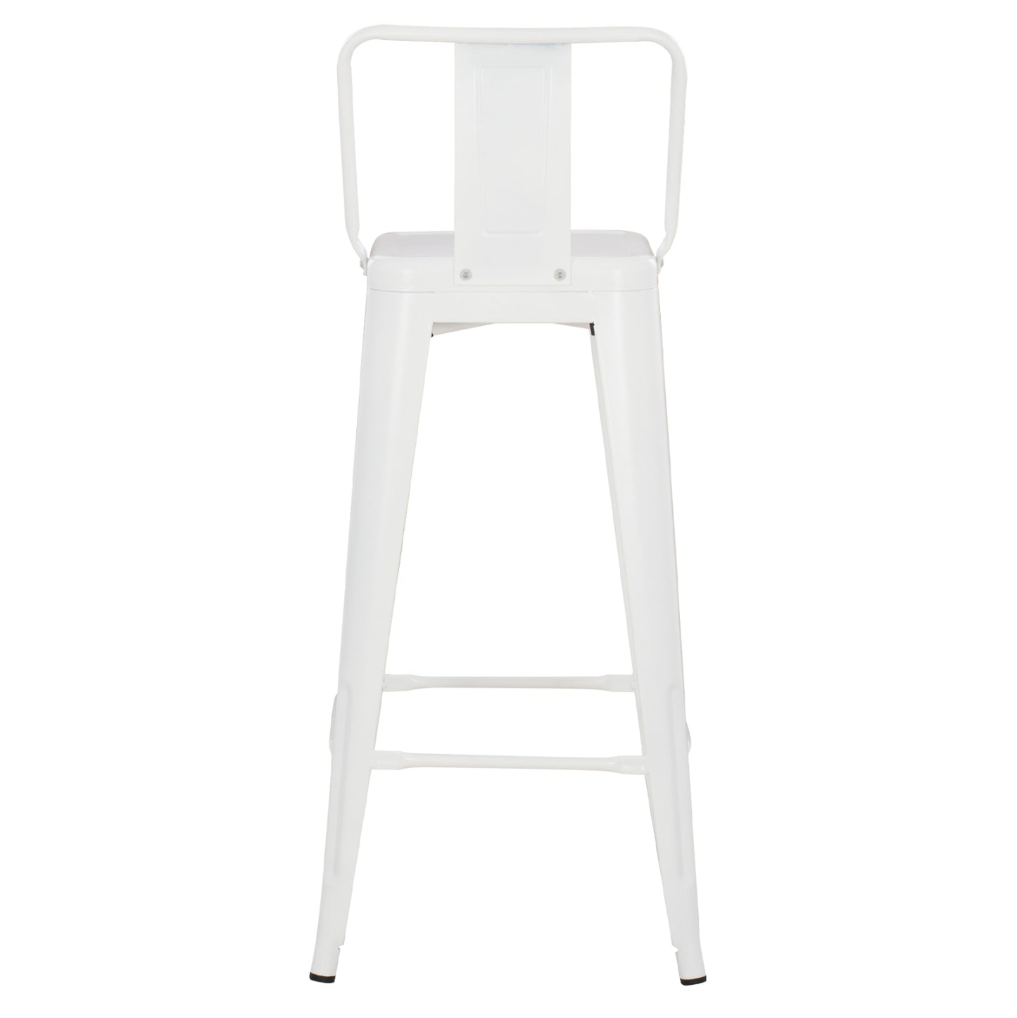 ΣΚΑΜΠΟ BAR ME ΠΛΑΤΗ ΜΕΤΑΛΛΙΚΟ MELITA-PRO HM8643.41 ΛΕΥΚΟ ΜΑΤ 42x42x100Υεκ.