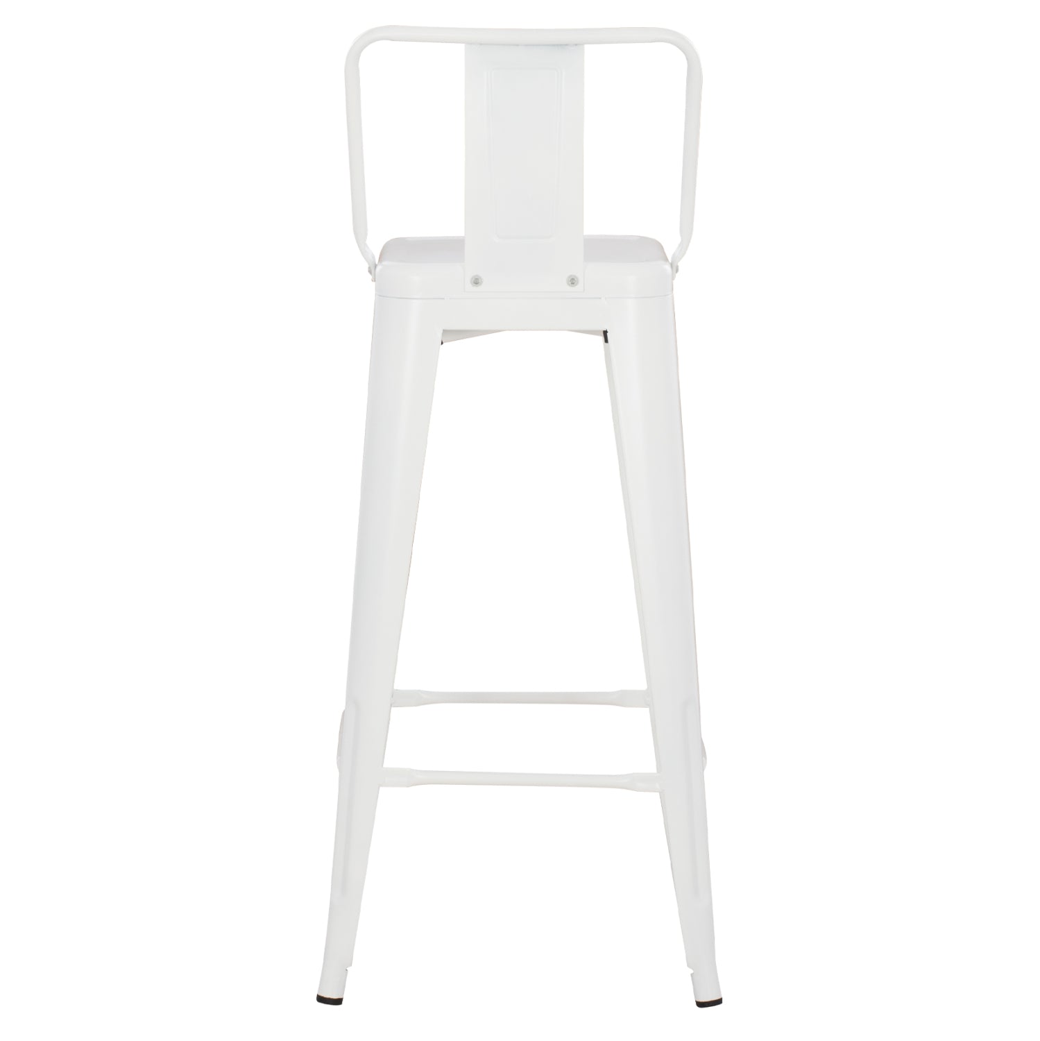 ΣΚΑΜΠΟ BAR ME ΠΛΑΤΗ ΜΕΤΑΛΛΙΚΟ MELITA-PRO HM8643.41 ΛΕΥΚΟ ΜΑΤ 42x42x100Υεκ.