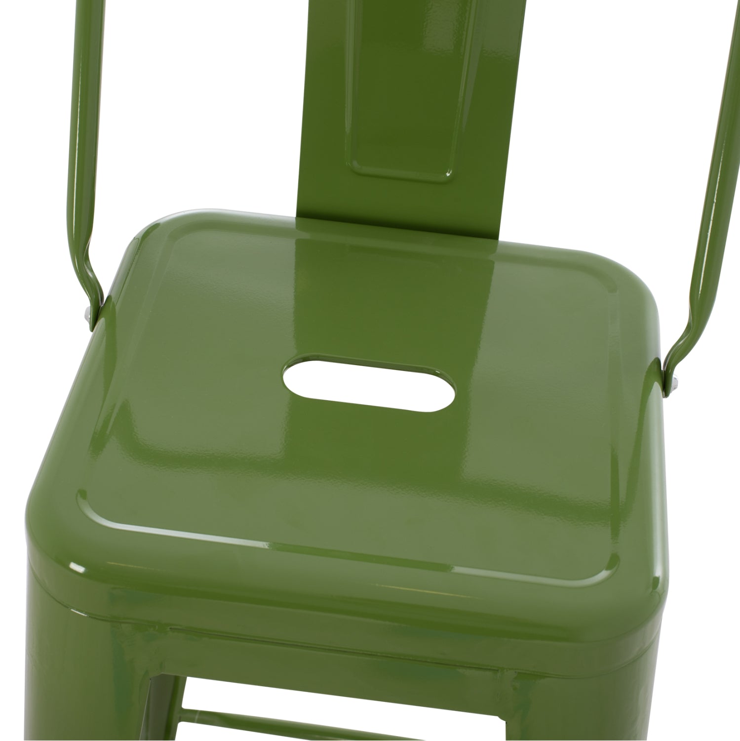 ΣΚΑΜΠΟ BAR ΜΕΤΑΛΛΙΚΟ MELITA ME ΠΛΑΤΗ ΣΕ LIGHT OLIVE GREEN HM8643.13 43Χ43Χ100Yεκ.