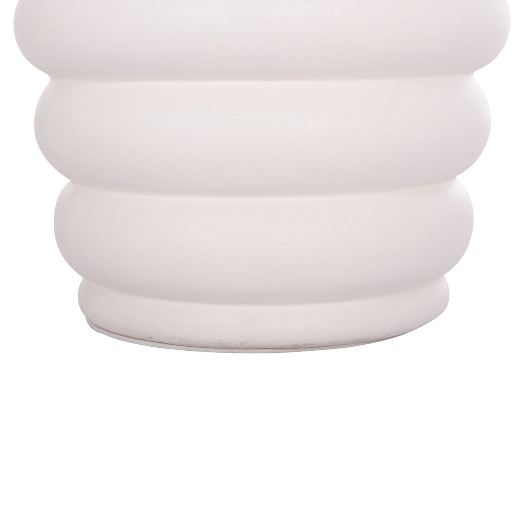 ΣΚΑΜΠΟ PUFFAT HM18172.02 FIBER CEMENT ΛΕΥΚΟ- ΞΥΛΟ TEAK TOP Φ45x46Υεκ.