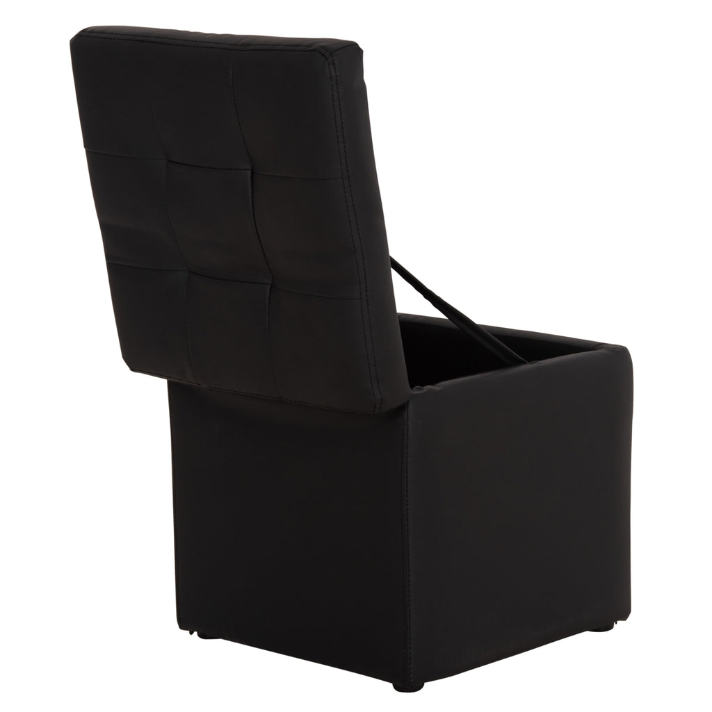 ΣΚΑΜΠΩ ΜΕ ΑΠΟΘΗΚΕΥΤΙΚΟ ΧΩΡΟ PU ΜΑΥΡΟ CUBE HM224.01 38x38x36.5Υεκ.