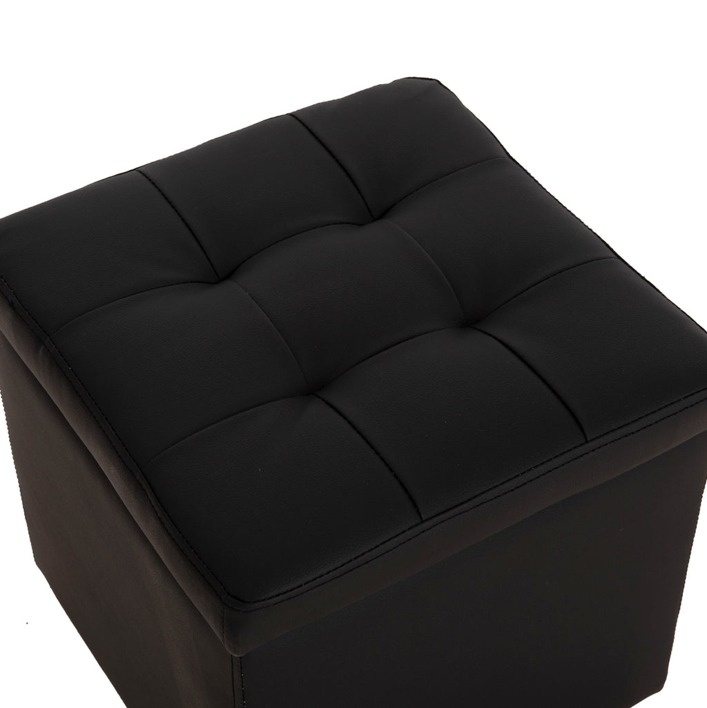 ΣΚΑΜΠΩ ΜΕ ΑΠΟΘΗΚΕΥΤΙΚΟ ΧΩΡΟ PU ΜΑΥΡΟ CUBE HM224.01 38x38x36.5Υεκ.