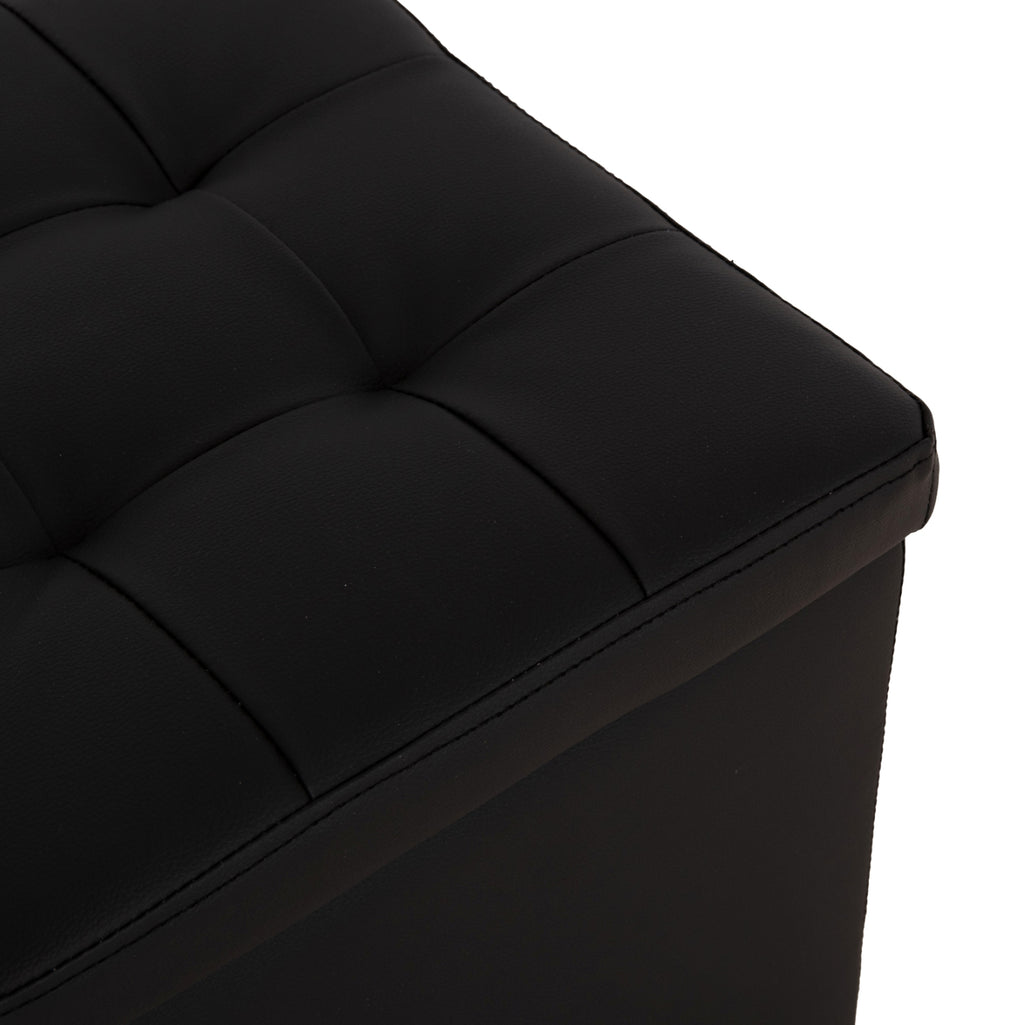 ΣΚΑΜΠΩ ΜΕ ΑΠΟΘΗΚΕΥΤΙΚΟ ΧΩΡΟ PU ΜΑΥΡΟ CUBE HM224.01 38x38x36.5Υεκ.