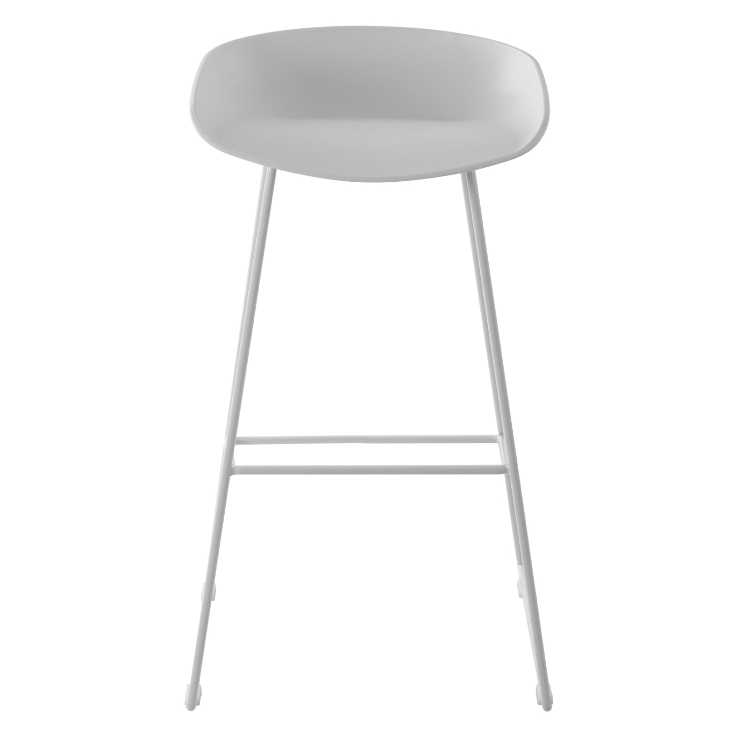 ΣΚΑΜΠΟ ΜΕΤΑΛΛΙΚΟ NAILA HM8450.01 ΜΕ ΚΑΘΙΣΜΑ PP ΛΕΥΚΟ 47x47x83 εκ.