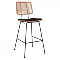ΣΚΑΜΠΟ ΜΕΤΑΛΛΙΚΟ ΜΕ ΜΑΞΙΛΑΡΙ ALLEGRA HM5455 ΜΕ WICKER ΜΠΕΖ 46,5x55x117,5Υ εκ.