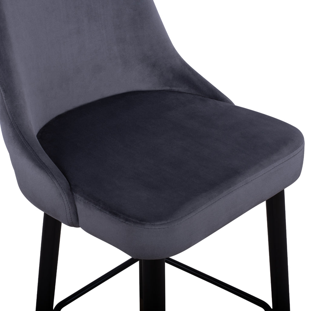 ΣΚΑΜΠΟ ΜΠΑΡ SERENITY HM8519.01 ΑΠΟ ΒΕΛΟΥΔΟ ΓΚΡΙ ΜΕ ΜΕΤΑΛΛΙΚΟ ΣΚΕΛΕΤΟ 51Χ57Χ110Υ εκ.