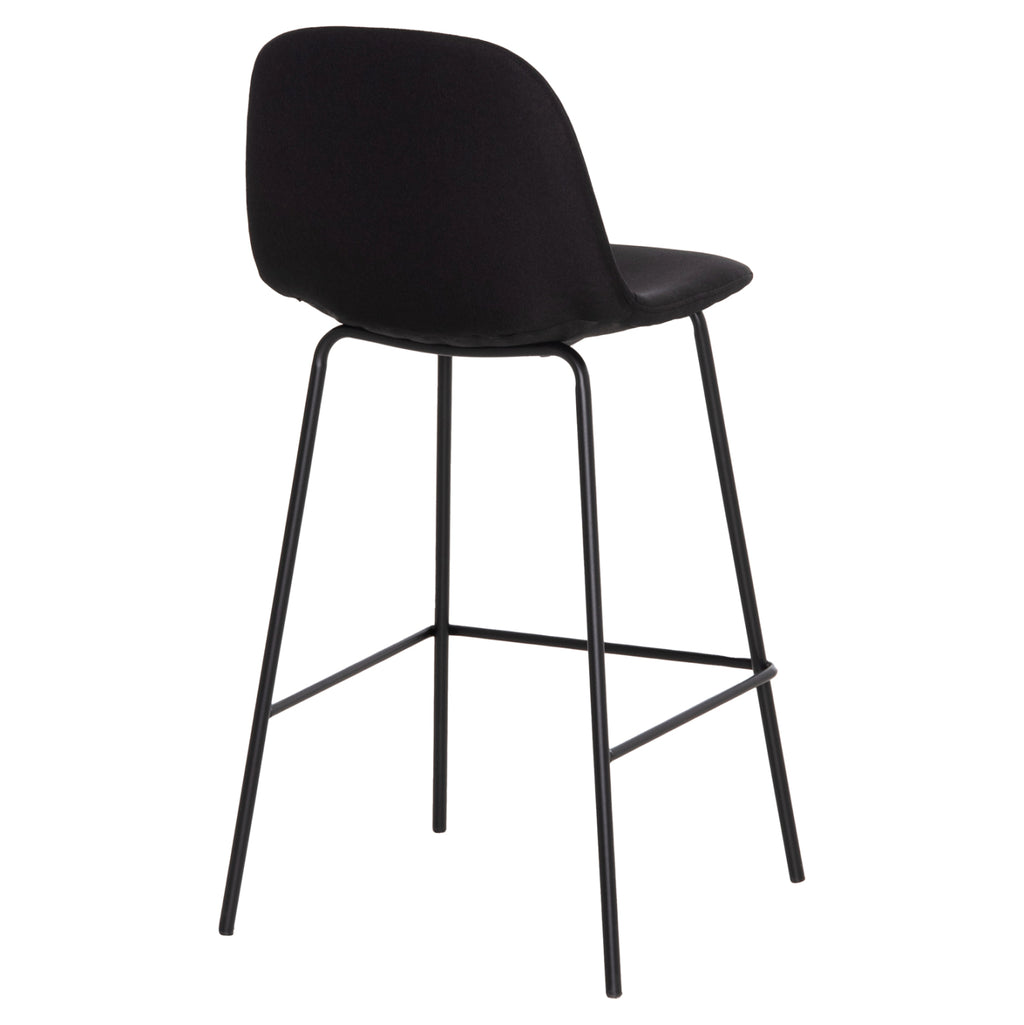 ΣΚΑΜΠΟ ΜΠΑΡ VINCENT HM9298.24 ΜΕΣΑΙΟΥ ΥΨΟΥΣ-ΜΑΥΡΟ ΥΦΑΣΜΑ-ΜΕΤΑΛΛΙΚΑ ΠΟΔΙΑ 43x50x92,5Υεκ