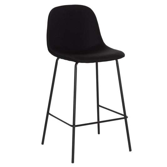 ΣΚΑΜΠΟ ΜΠΑΡ VINCENT HM9298.24 ΜΕΣΑΙΟΥ ΥΨΟΥΣ-ΜΑΥΡΟ ΥΦΑΣΜΑ-ΜΕΤΑΛΛΙΚΑ ΠΟΔΙΑ 43x50x92,5Υεκ