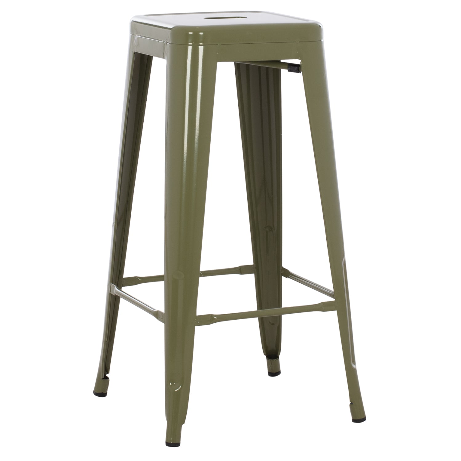 ΣΚΑΜΠΟ ΜΠΑΡ ΜΕΤΑΛΛΙΚΟ MELITA-PRO HM8642.43 ΣΕ DARK OLIVE 43x43x78Υεκ.