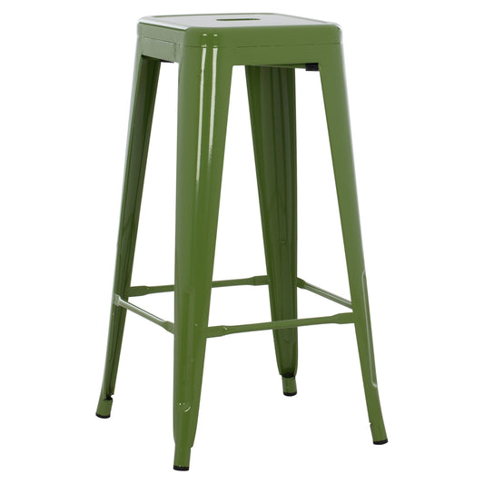 ΣΚΑΜΠΟ ΜΠΑΡ ΜΕΤΑΛΛΙΚΟ MELITA-PRO HM8642.53 ΣΕ LIGHT OLIVE GREEN 43x43x78Υεκ.