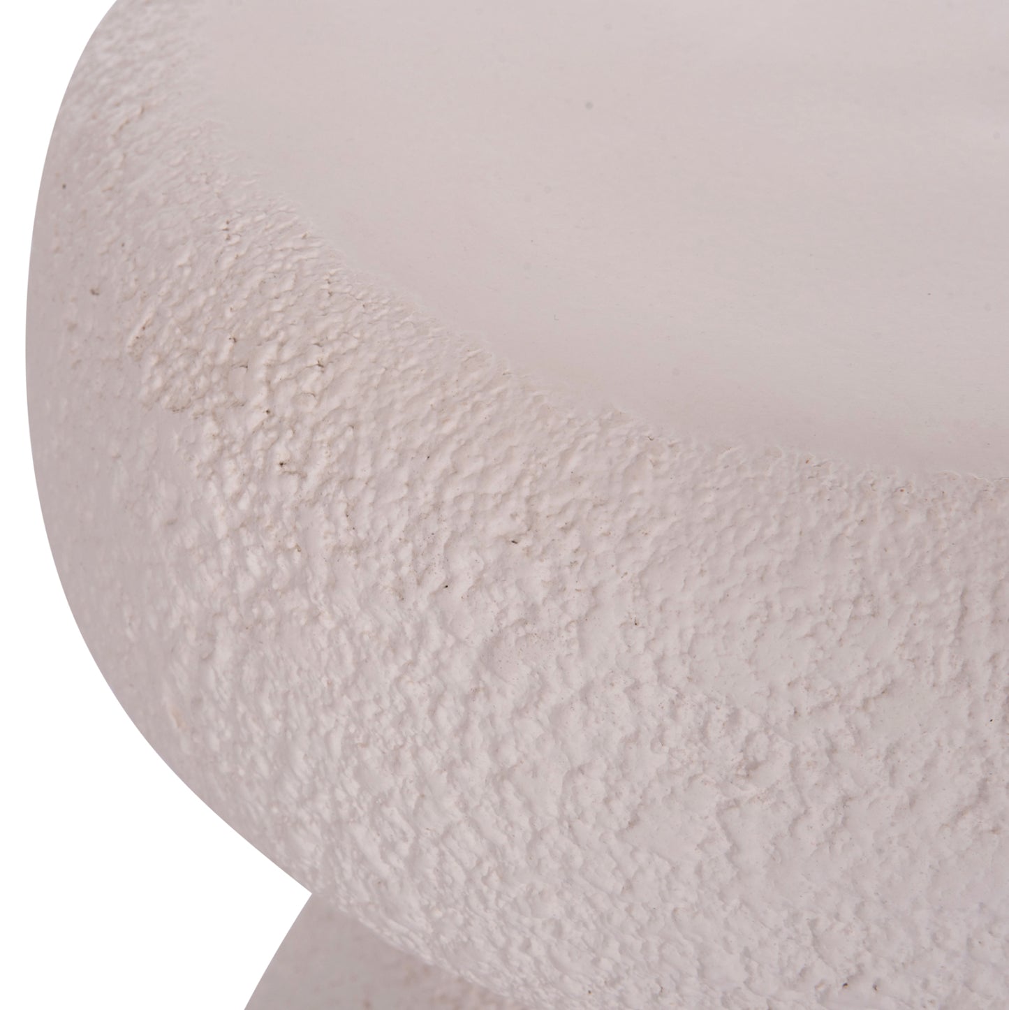 ΣΚΑΜΠΟ ΣΤΡΟΓΓΥΛΟ INTERON HM18171.02 FIBER CEMENT ΣΕ ΛΕΥΚΟ--Φ34x39Υεκ.