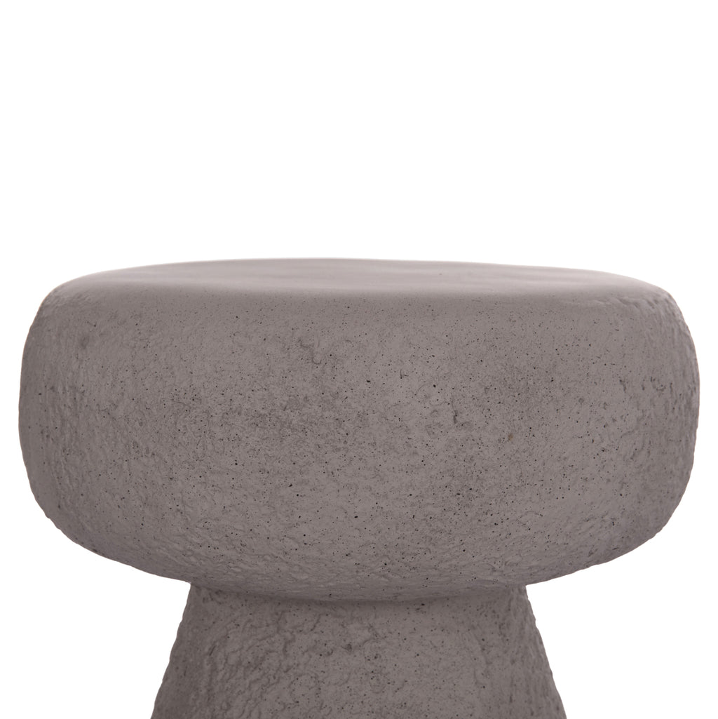 ΣΚΑΜΠΟ ΣΤΡΟΓΓΥΛΟ INTERON HM18171.03 FIBER CEMENT ΣΕ ΓΚΡΙ--Φ34x39Υεκ.