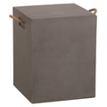 ΣΚΑΜΠΟ ΤΕΤΡΑΓΩΝΟ FIBER CEMENT ΜΕ ΧΕΡΟΥΛΙΑ ZAK HM6581.01 ΣΕ ΓΚΡΙ 36x36x45.5Υεκ
