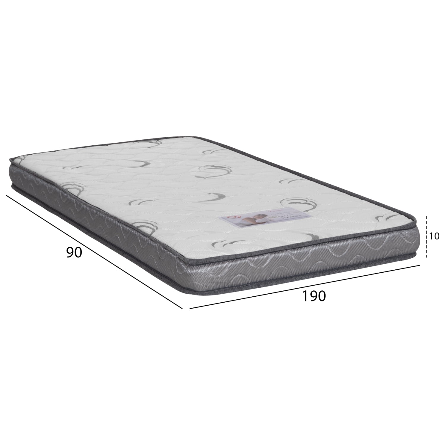 ΣΤΡΩΜΑ ΑΦΡΟΥ TRICO HM743 ΛΕΥΚΟ 90x190x10(πάχος)εκ.--ROLL-PACKING