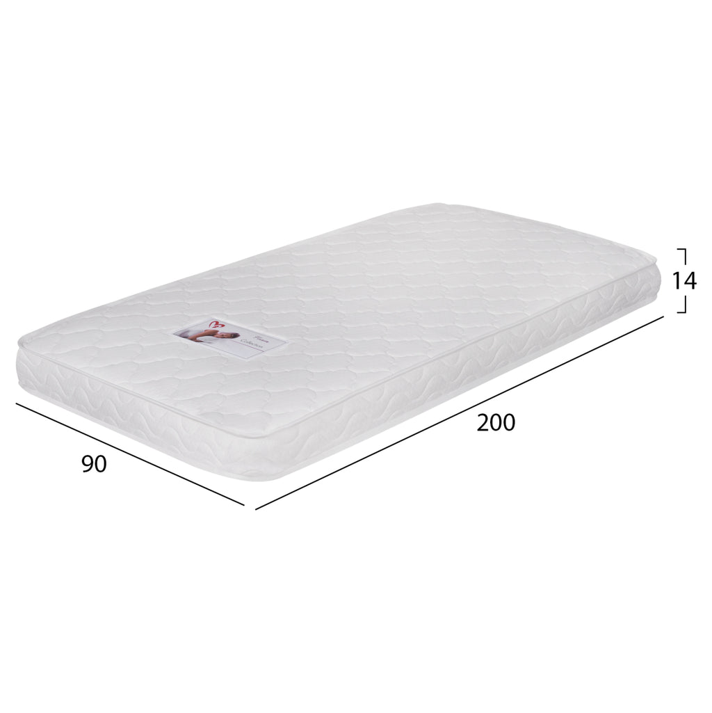 ΣΤΡΩΜΑ ΑΦΡΟΥ ΧΩΡΙΣ ΕΛΑΤΗΡΙΑ JORDY 90X200x15Y-- HM374.10  (ROLL PACKING) ΛΕΥΚΟ