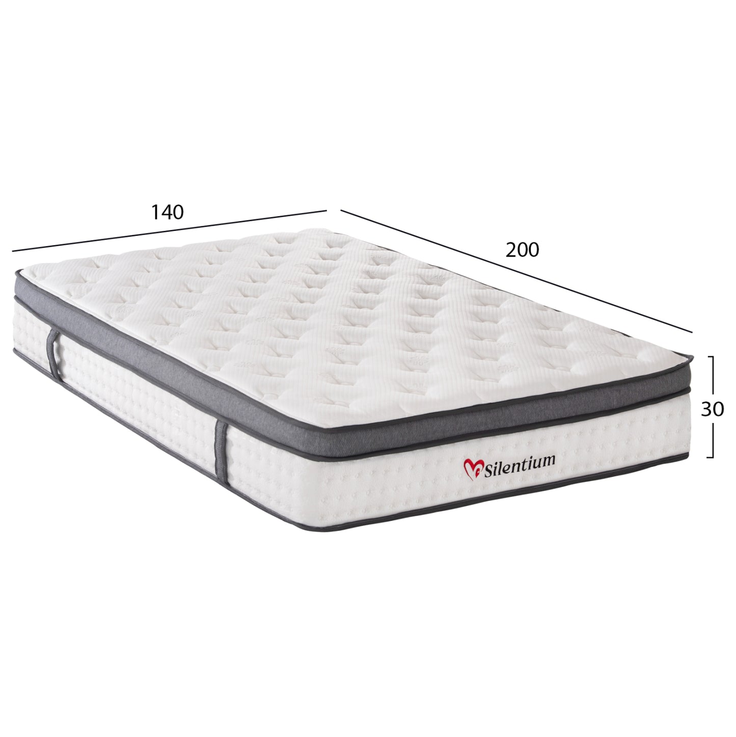 ΣΤΡΩΜΑ ΔΙΠΛΟ SILENTIUM HM749.04 POCKET SPRINGS--ΛΕΥΚΟ 140x200x30Υεκ.
