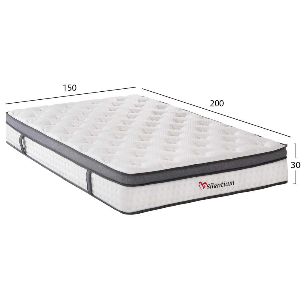 ΣΤΡΩΜΑ ΔΙΠΛΟ SILENTIUM HM749.05 POCKET SPRINGS--ΛΕΥΚΟ 150x200x30Υεκ.