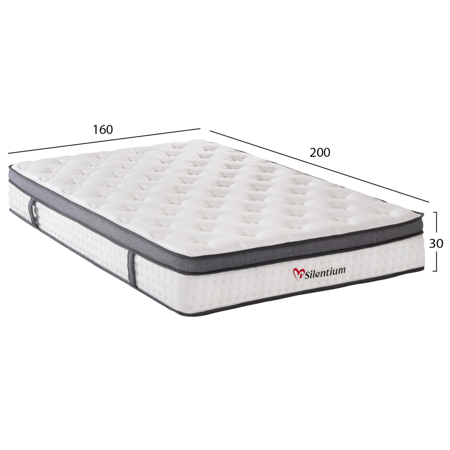 ΣΤΡΩΜΑ ΔΙΠΛΟ SILENTIUM HM749.06 POCKET SPRINGS--ΛΕΥΚΟ 160x200x30Υεκ.
