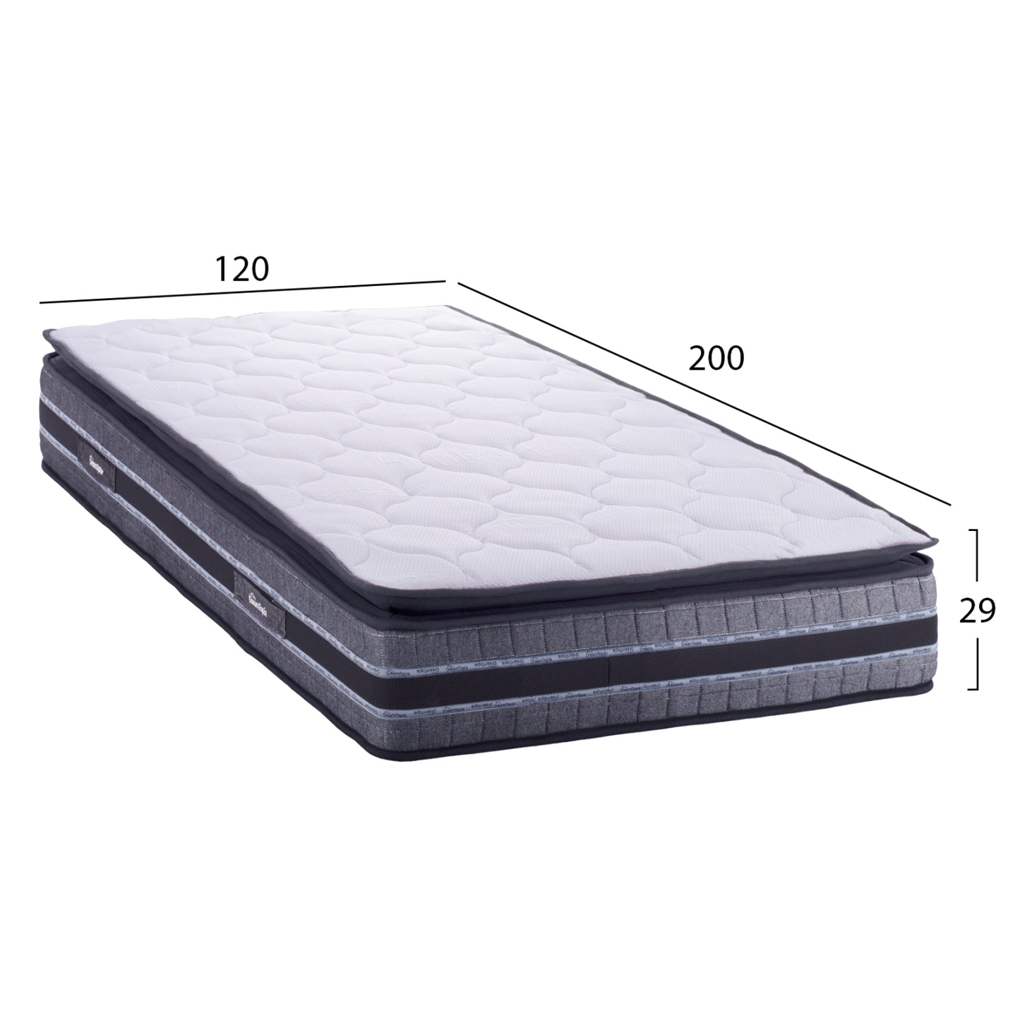 ΣΤΡΩΜΑ DREAMTOPIA FRANKLIN HM657.120 BONNELL SPRING ΜΕ ΑΝΩΣΤΡΩΜΑ 120x200x29Y εκ.