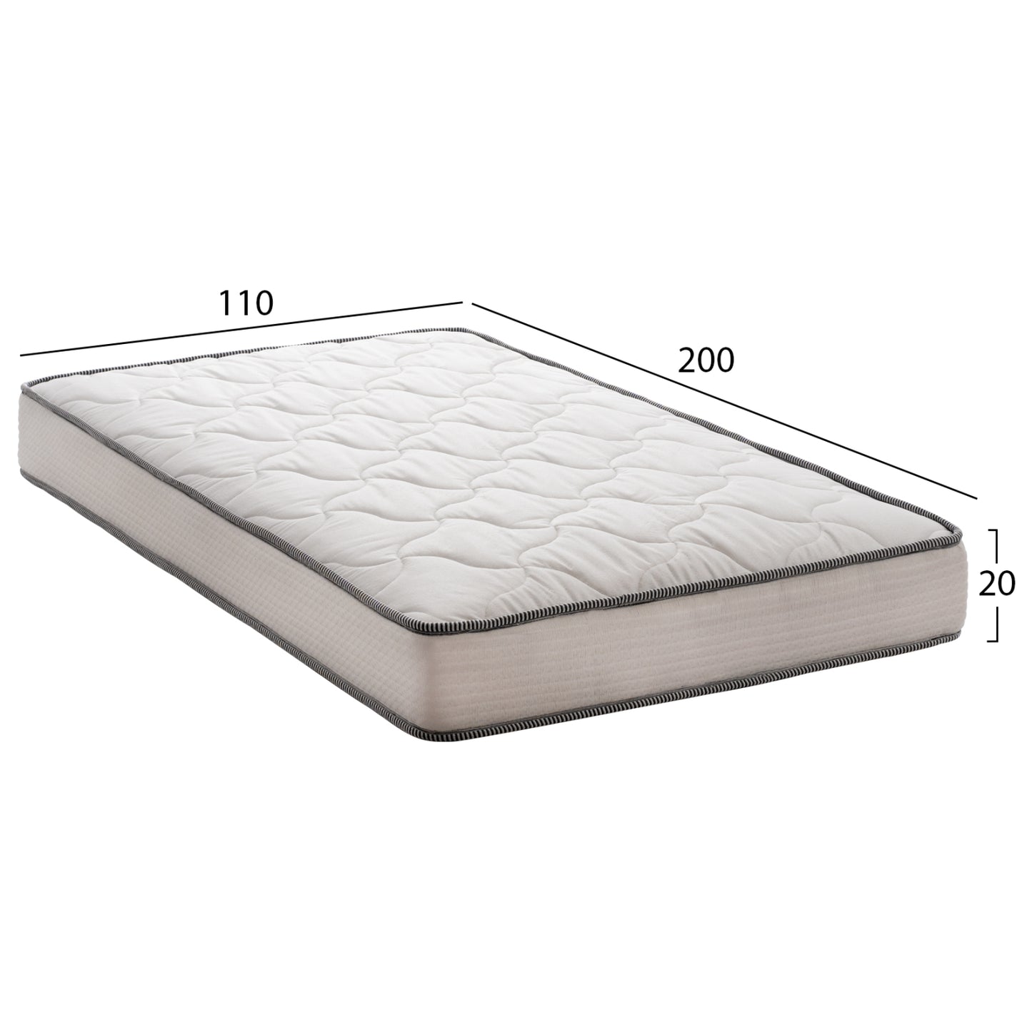 ΣΤΡΩΜΑ DREAMTOPIA ΣΕΙΡΑ ATLAS HM654.110-200 BONNELL SPRING 110x200x20Y εκ.