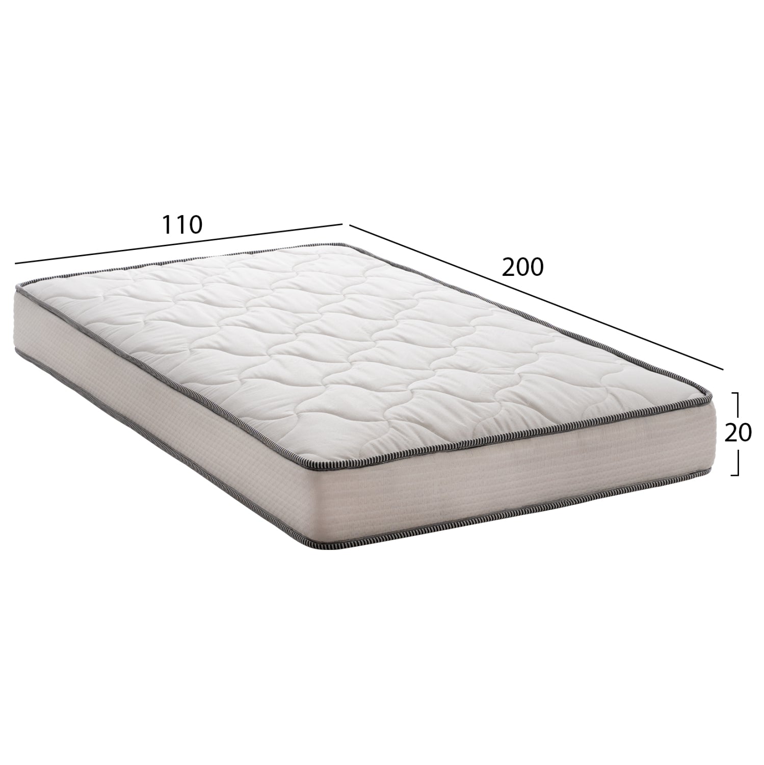ΣΤΡΩΜΑ DREAMTOPIA ΣΕΙΡΑ ATLAS HM654.110-200 BONNELL SPRING 110x200x20Y εκ.