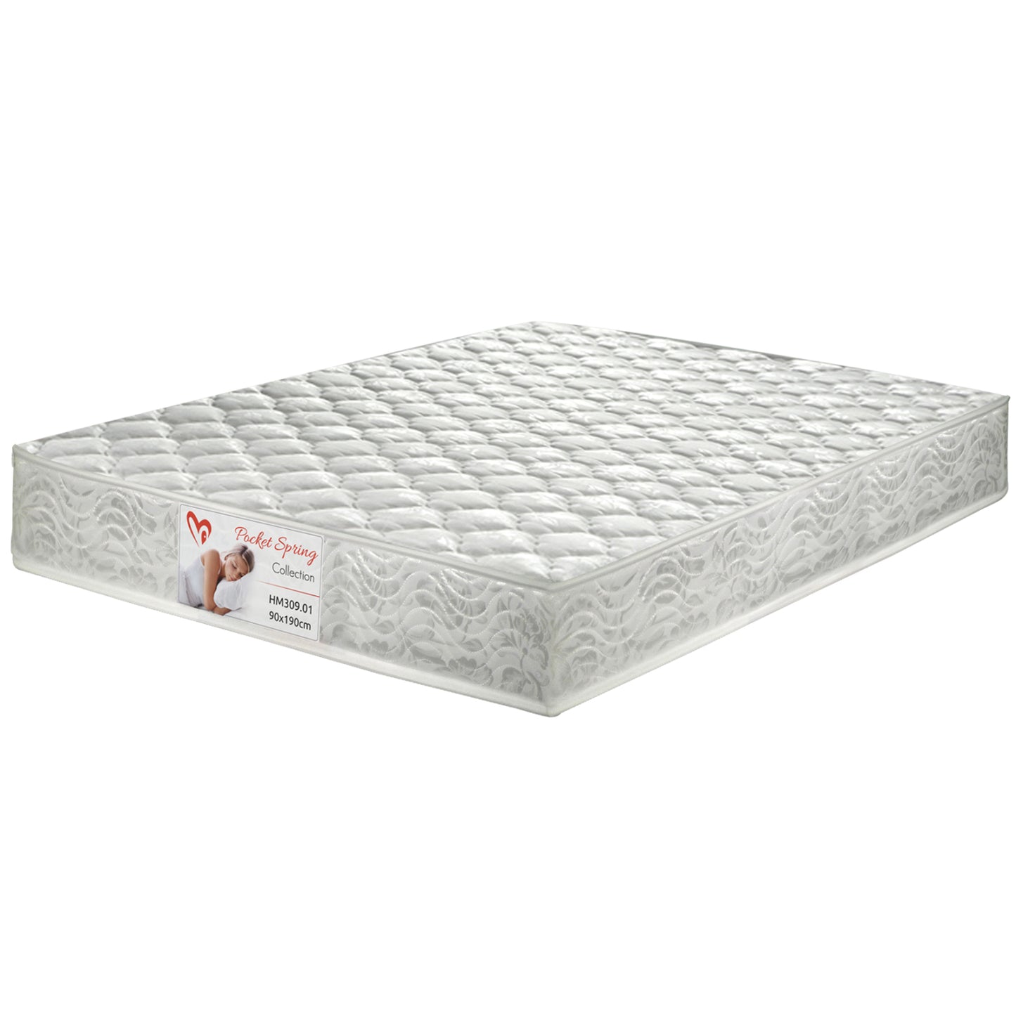 ΣΤΡΩΜΑ POCKET SPRING ΔΙΠΛΟ 160x200 ΔΙΠΛΗΣ ΟΨΗΣ HM309.06